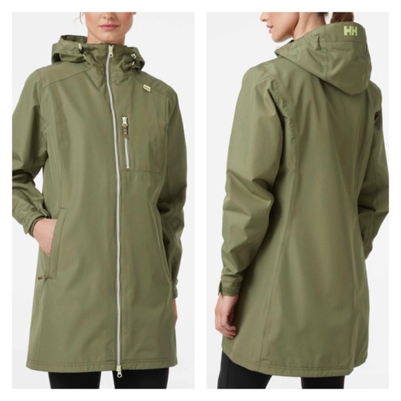 Helly Hansen Jackets & Blazers - HELLY Hansen Belfast Army Green Rain Jacket L